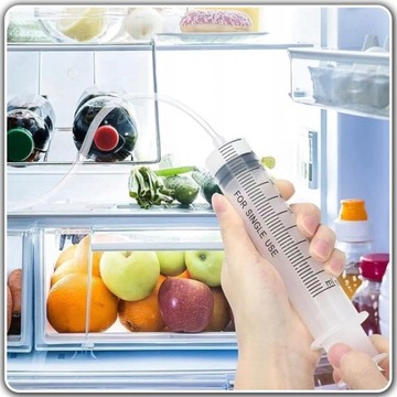 УНИВЕРСАЛЬНЫЙ НАБОР ДЛЯ ОЧИСТКИ СЛИВОВ ХОЛОДИЛЬНИКА БОЛЬШОЙ ШПРИЦ 5 В 1