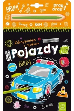 pojazdy wydrapywanka zdrapywanka tęczowa rysik