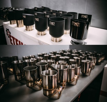 WLMcustoms Y-PIPE двойной выхлопной патрубок 2x76 мм