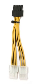 Przejściówka adapter 2x PCI-E PEG 6pin do 8pin 15cm