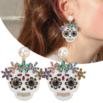 Серьги-черепа Увеличенные серьги со стразами. Женский шлейф ЗДЕСЬ