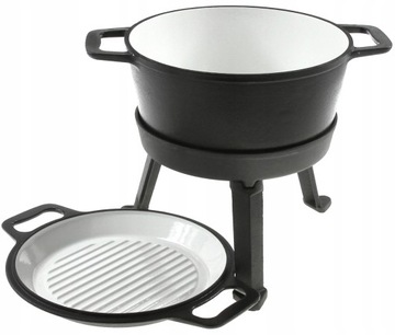 HUNTING CAULDEL 5 Эмалированная сковорода-гриль