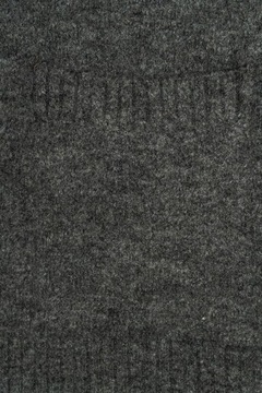 New Look Długi Luźny Grafitowy Sweter Narzutka Kieszenie z Wełną XXL 44