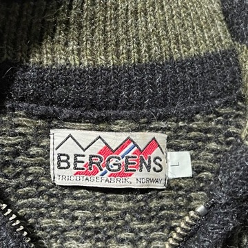 BERGENS NORWAY Sweter Wełna L