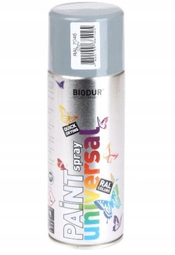 BIODUR FARBA SPRAY 400ML SZARY RAL 7046 GREY