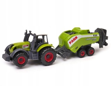 Mała farma traktor przyczepa prasozwijarka