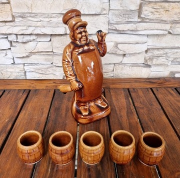 Karafka kubki filiżanki ceramiczne dzbanek kubek