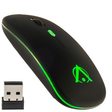 GAMINGOWA Myszka Mysz Bezprzewodowa Komputerowa BT SLIM Cicha Podświetlana