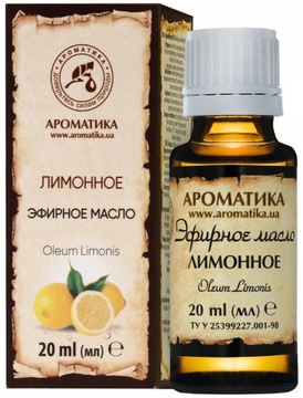 Olejek Cytrynowy, 100% Naturalny Aromatika, 20 ml