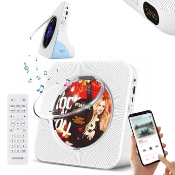 PRZENOŚNY ODTWARZACZ PŁYT CD RADIO GŁOŚNIK BLUETOOTH Z PILOTEM PREZENT