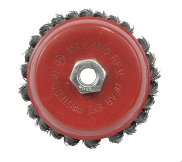 SZCZOTKA DOCZOŁOWA DRUT SKRĘCANY 125 MM M14 DO SZLIFIEREK KĄTOWYCH