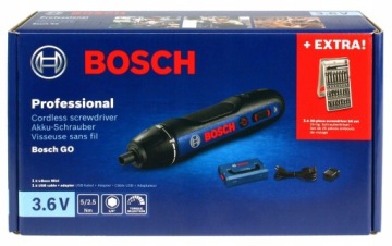 АККУМУЛЯТОРНАЯ ОТВЕРТКА 3,6В BOSCH GO 2.0 + БИТЫ 25 ШТ.