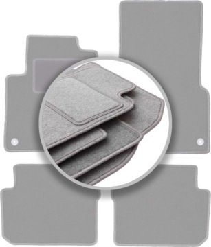 Velurové koberce Oslo šedé pro: Smart ForFour I hatchback 2004-2007