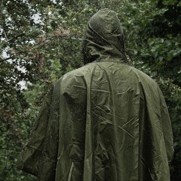 Пончо Badger Outdoor Rain Poncho Ripstop Оливковое