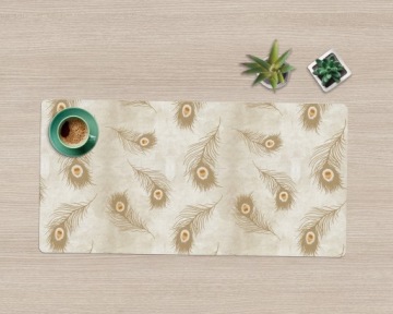 Защитный коврик Композиция из перьев павлина 90х45 см.