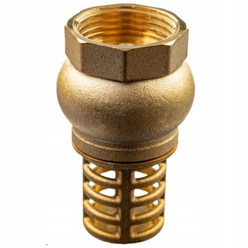 ZAWÓR ZWROTNY Z KOSZEM SSĄCYM MOSIĘŻNYM 5/4