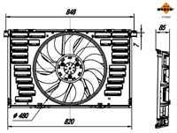 NRF 470080 VENTILÁTOR CHLAZENÍ MOTORU