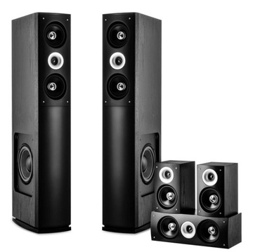 СТЕРЕО НАБОР ИЗ 5 ДИНАМИКОВ ДЛЯ ДОМАШНЕГО КИНОТЕАТРА