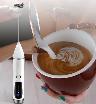 РУЧНОЙ МИКСЕР ДЛЯ ВЗБИВАНИЯ МОЛОКА, КОФЕ, ЭЛЕКТРИЧЕСКИЙ МИНИ-БЛЕНДЕР, 11000 об/мин.