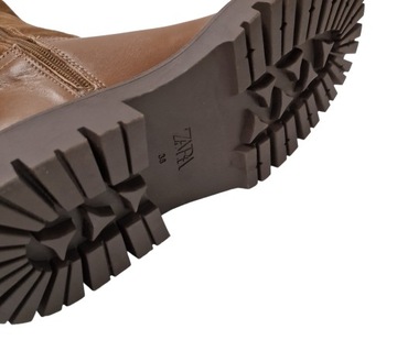 Kozaki skórzane buty Zara 38