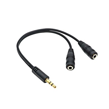 ZŁOCONY KABEL AUDIO ADAPTER SŁUCHAWKOWY 3 5 MM