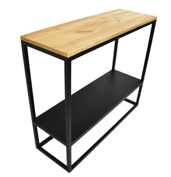 Konsola no3 dąb craft złoty loft 90x30x77 mat