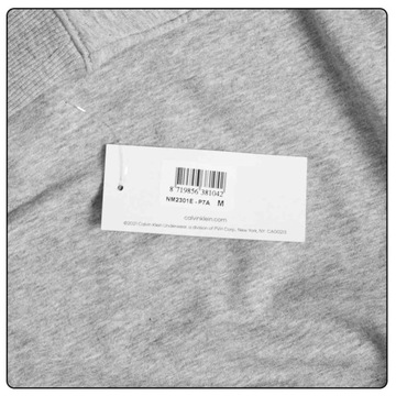 CALVIN KLEIN CIENKA BLUZA MĘSKA HOODIE GRAY r. L