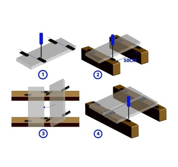 Накладки для скрытого монтажа террасной доски, 50 шт. Польский товар.