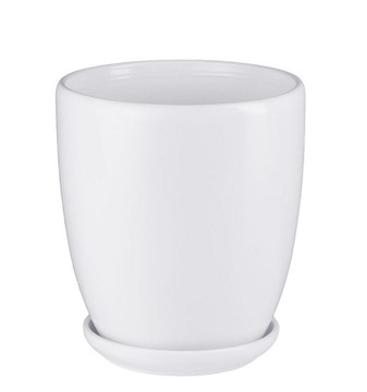 Doniczka ceramiczna 20 z podstawkiem - 5 kolorów
