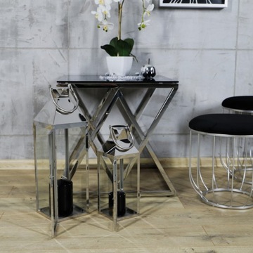 LAMPION SREBRNY KOMPLET LATARNI SREBRNYCH DUŻE