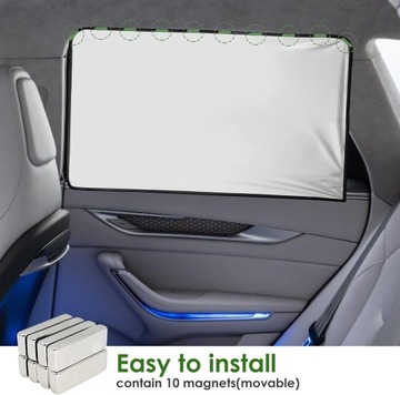 НАБОР МАГНИТНЫХ СОЛНЦЕЗАЩИТНЫХ КОВРИКОВ ДЛЯ ЗАДНИХ СТЕКЛА АВТОМОБИЛЯ