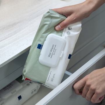 ВЛАЖНЫЕ САЛФЕТКИ Большие 20х27 для взрослых ABENA 80 шт противоаллергические