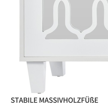 КОМОДЫ, зеркальный шкаф белый, 4 дверцы, 160х40х84см