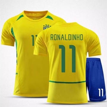 2002 CBF Zestaw piłkarski No.11 Ronaldinho Skarpety