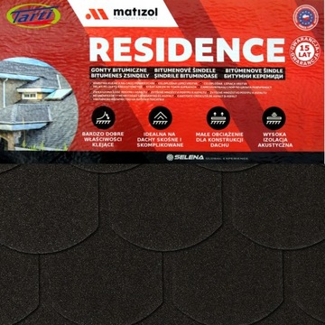 MATIZOL CARPIP SHINGLING 3,2 м2/упак. ГРАФИТ ТОЛЩИЙ, САМОВУЛКАНИРУЮЩИЙСЯ