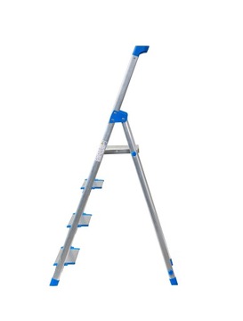 Односторонняя четырехступенчатая алюминиевая лестница Wide Step LEMAR 020204