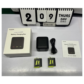 ЗАРЯДНОЕ УСТРОЙСТВО USB + 2 АККУМУЛЯТОРА 1750 мАч ДЛЯ GOPRO Hero 9 10 11 КОМПЛЕКТ