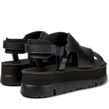 trwałe sandały czarne K201399-001 r. 40