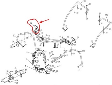 ПРАВЫЙ ЛЮСТРОМ ЗЕРКАЛО ЧЕРНЫЙ Quad ATV Linhai Hytrack 700/710S OEM!