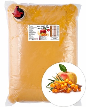 SOK JABŁKO ROKITNIK TŁOCZONY ŚWIEŻY 100% NFC 5L