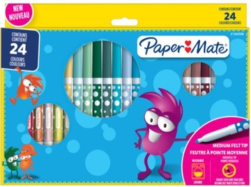 Pisaki flamastry PAPER MATE 24 kol etui kartonowe