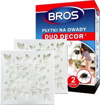 BROS PŁYTKA NA OWADY 2szt DUO DECOR MUCHY KOMARY