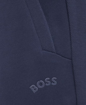 HUGO BOSS granatowe spodnie dresowe męskie dresy bawełniane sportowe r. S