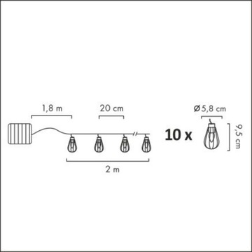 СОЛНЕЧНАЯ ГИРЛЯНДИЯ СВЕТОДИОДНАЯ САДОВАЯ ЦЕПЬ ЛОФТ ДЕКОРАТИВНАЯ СОЛНЕЧНАЯ ПАНДЕЛЬ