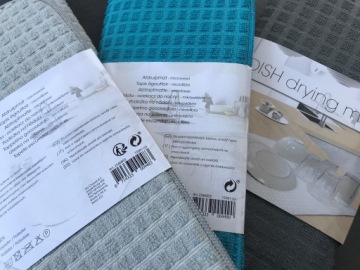 КОВРИК ДЛЯ СУШКИ ПОСУДЫ, ПОДДОН ИЗ МИКРОФИБРЫ, 40х48