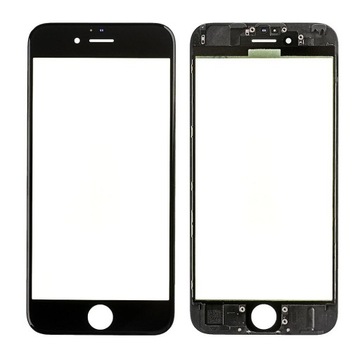 iPhone 6s SZYBKA LCD SZKŁO WYŚWIETLACZA z ramką + OCA CZARNY BLACK