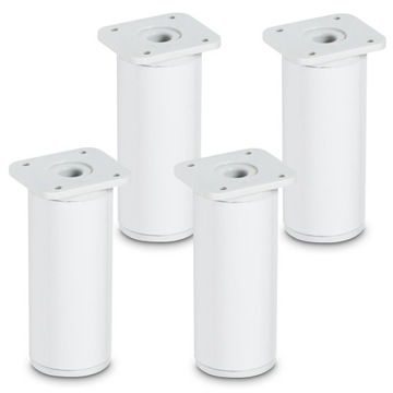 4x NOGA NÓŻKA MEBLOWA BIAŁA NÓŻKA POD SZAFKĘ Z REGULACJĄ H10CM TANIEJ 20%