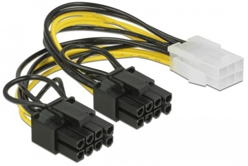 adapter zasilania karta graf 6pin do 2x 8pin PCIe