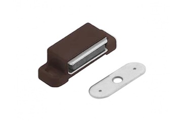 MAGNES MEBLOWY ZATRZASK MAGNETYCZNY DO SZAFEK PÓŁEK MEBLI GTV MOCNY BRĄZ