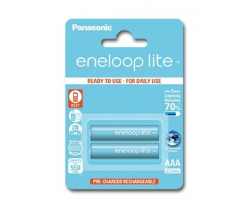 2x Panasonic Eneloop R03 AAA 550mAh LITE 1,2V